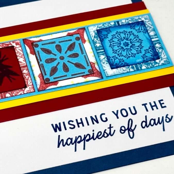 Try the Tile Technique to make easy stamped embellishments.