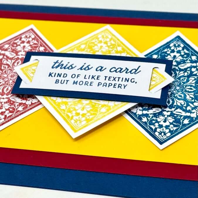 Make seven simple cards with Tunisian Tiles Stamps!