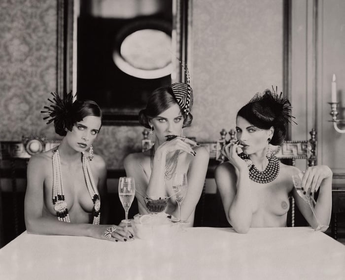 Marc Lagrange, Caviar Girls (Sepia), 2008, Archival Pigment Print, 150 x 180 cm