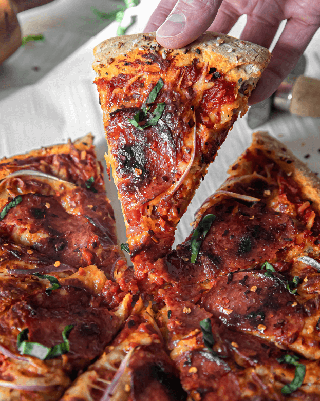 Hot Manuka Honey Salami Pizza