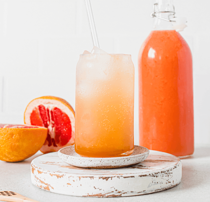 Manuka Honey Grapefruit Soda