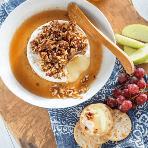Manuka Honey and Nut Glazed Brie