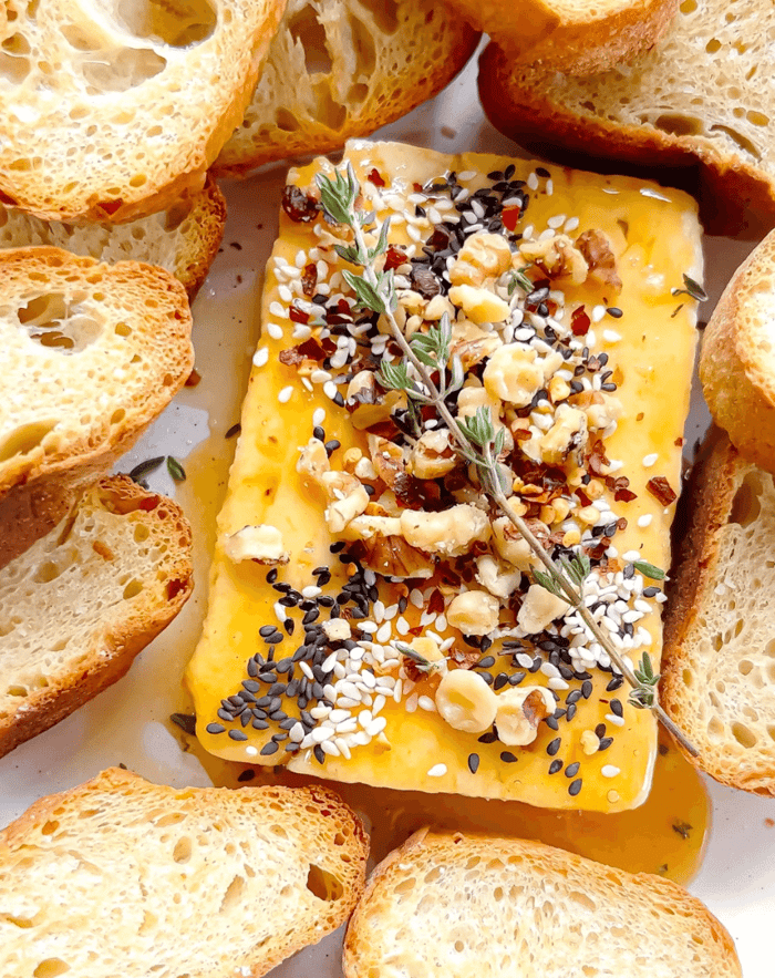 Hot Manuka Honey Feta Brûlée