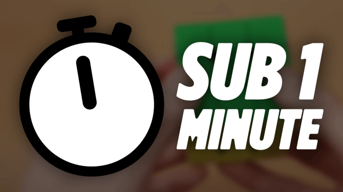 How to Become Sub 1 Minute on the 3x3 Rubik's Cube