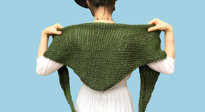 Knitted Triangle Scarves, the Loopy Way