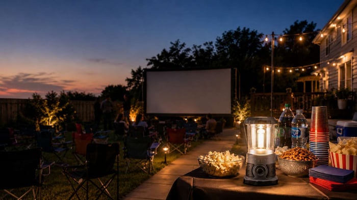 Backyard Viewing Party Setup for Game Day