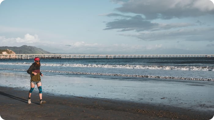 Athlete performing daily movement care before training