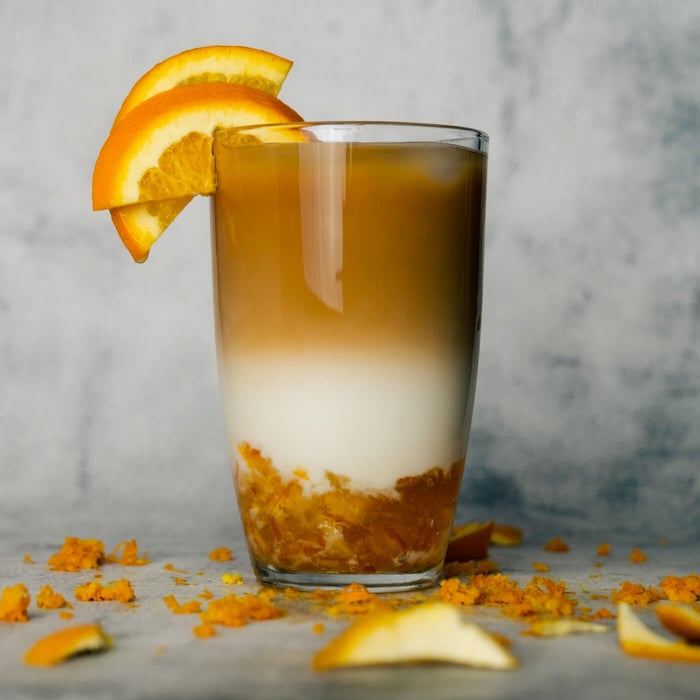 Chocolate Orange Bianco Iced Latte!