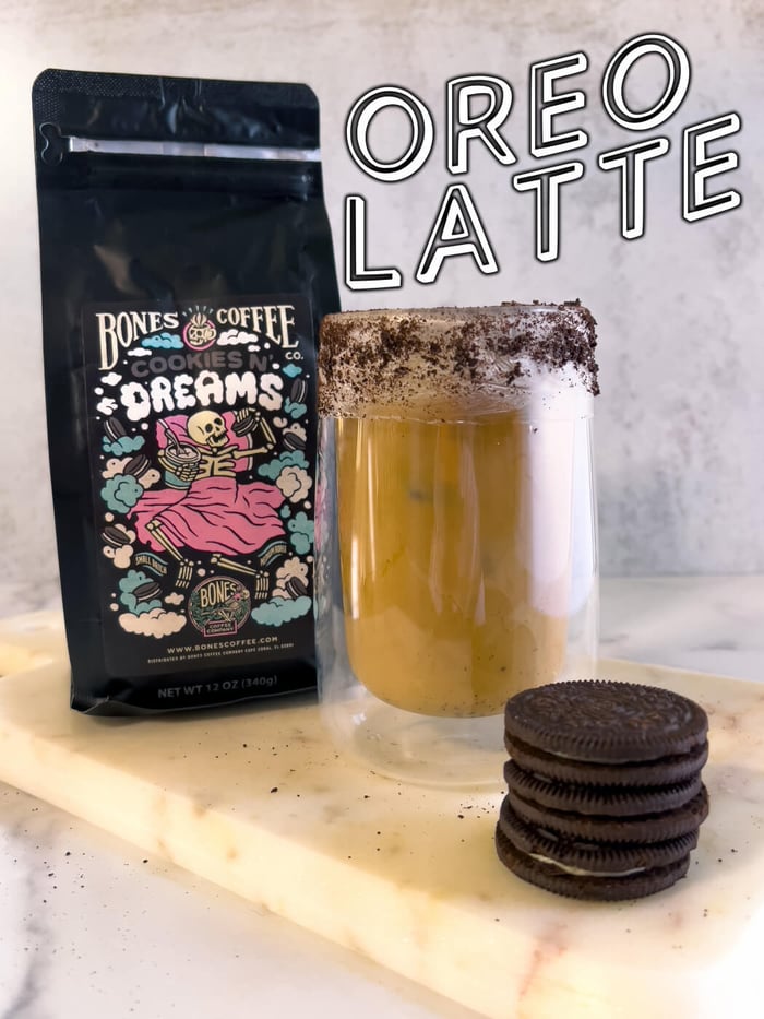 Cookies N' Dreams Oreo Flavored Coffee Latte!