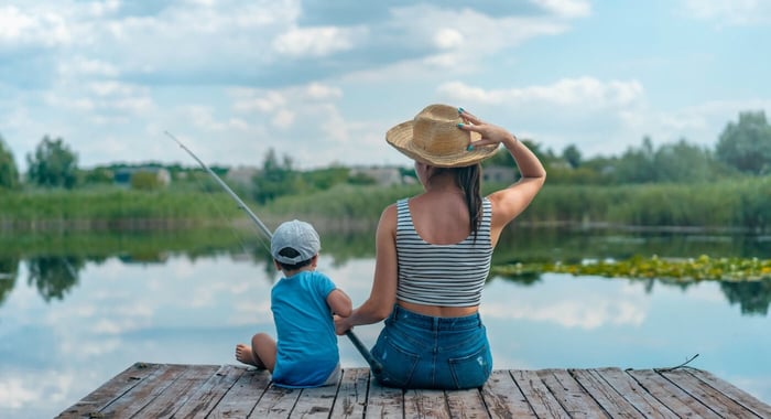 Fishing with kids
