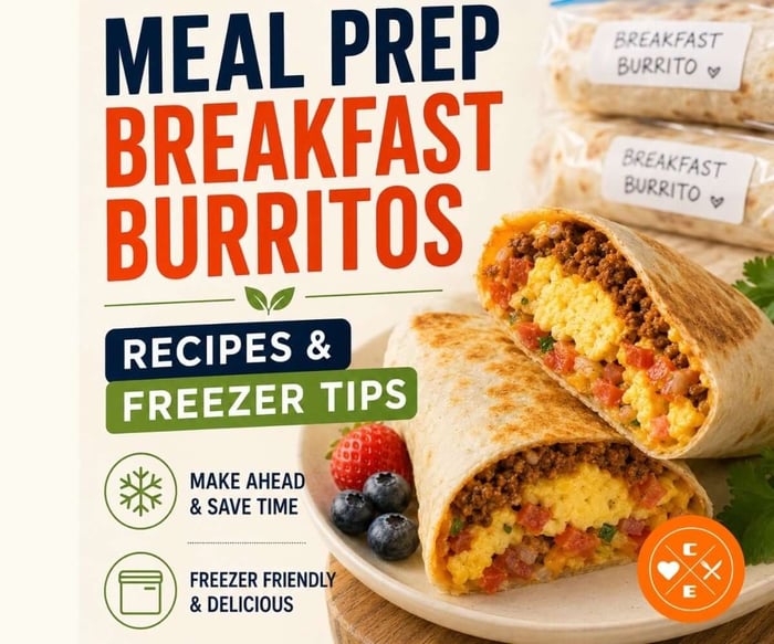 Meal Prep Breakfast Burritos: Recipes + Freezer Tips