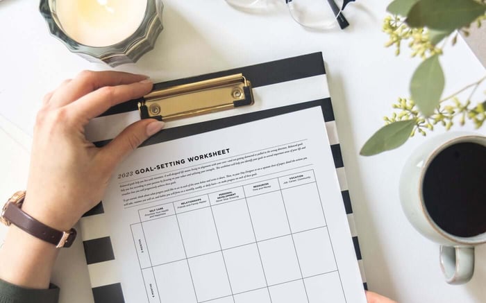 goal setting worksheet free printable