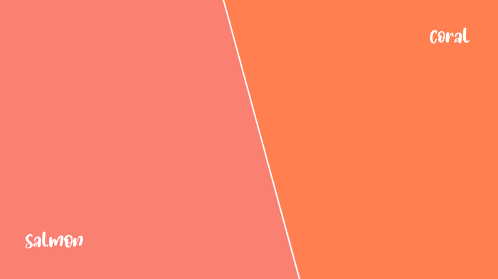 What's the Difference Between Salmon and Coral Colors?