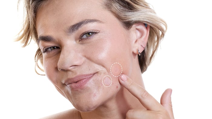 What do you do after removing a blemish patch?