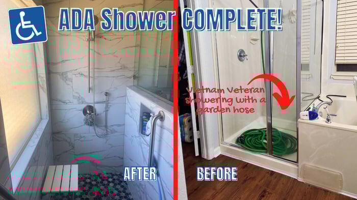 Vietnam Vet Forced to Shower in Garage with Garden Hose