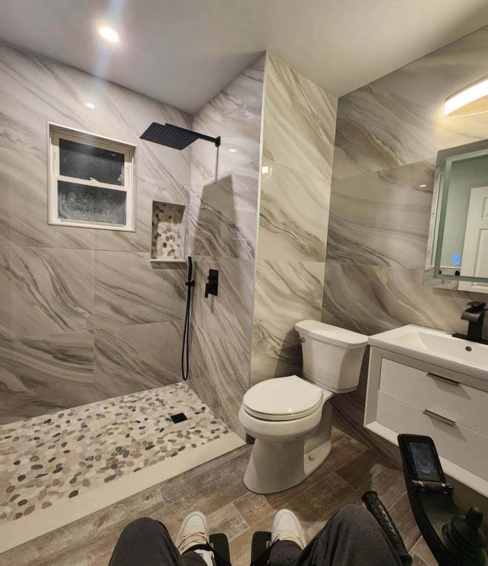 Michael's Accessible Bathroom and Hallways