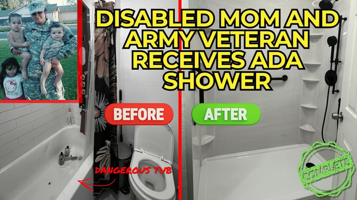ADA Bathroom for Andrea Frias, Mother and Veteran in California