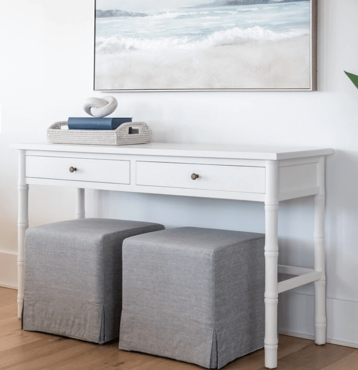 Upholstered ottomans are a versatile piece for many areas of your home.