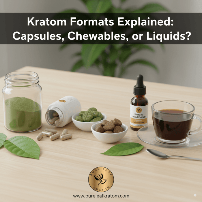 Kratom Formats Explained: Capsules, Chewables, or Liquids?