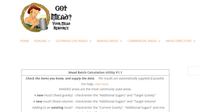 Mead Calculator - Thursday Fun Fact 6-16