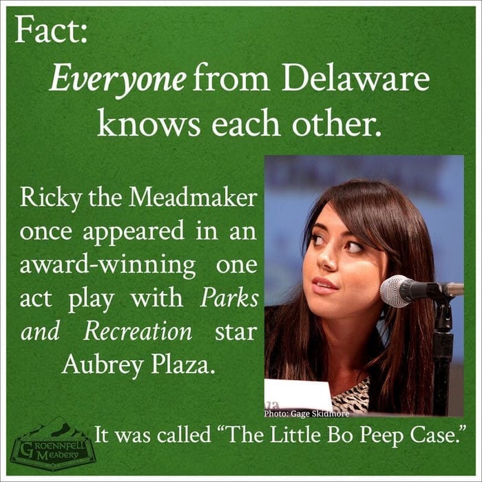 Thursday Fun Fact 10-2: Delawareans