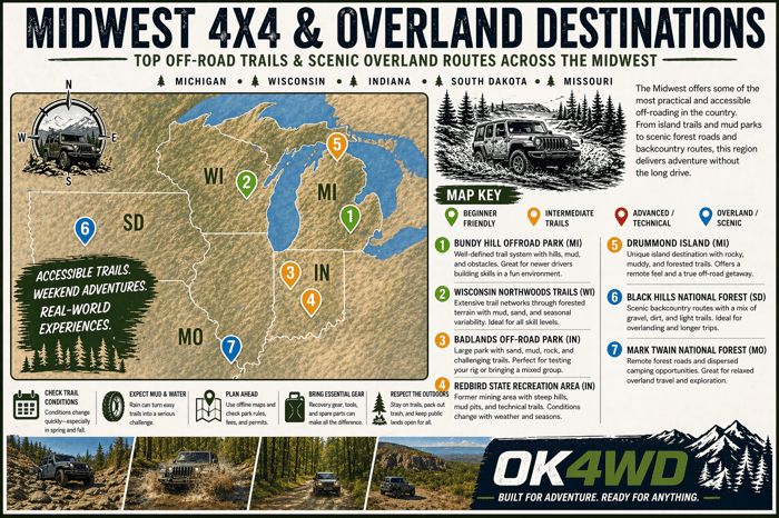 Best Off-Road Trails & Overland Routes in the Midwest