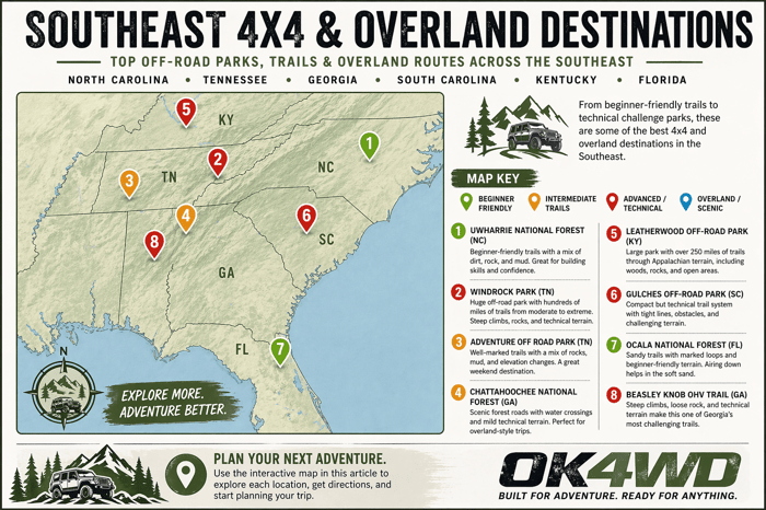 Best Off-Road Trails & Overland Routes in the Southeast