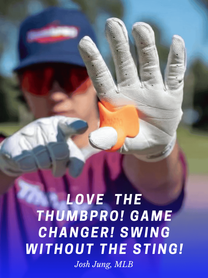 MLB Pro Player Josh Jung Testimonial ThumbPRO Baseball Thumb Guard
