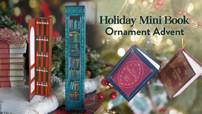 Holiday Mini Book Ornament Advent Calendars