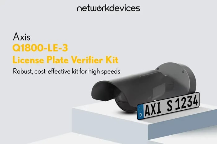 AXIS Q1800-LE-3 License Plate Verifier Kit – High-speed ANPR camera for license plate recognition, designed for traffic monitoring and smart city solutions.