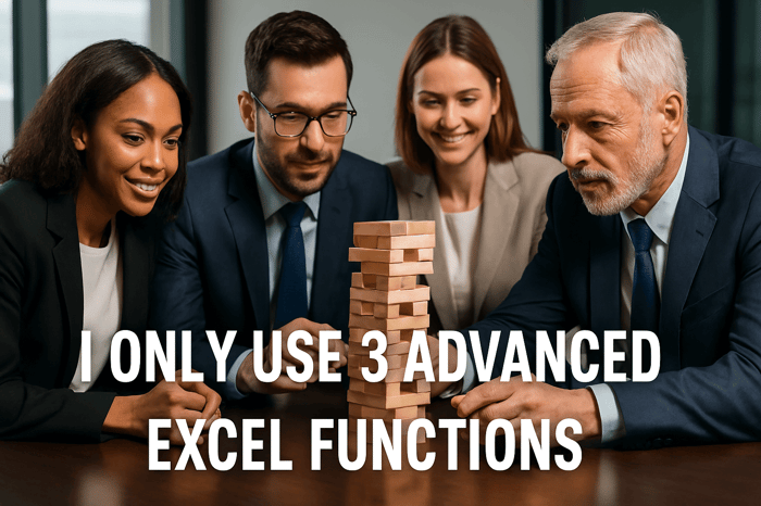 I only use 3 “advanced” Excel formulas (less than 200 words)
