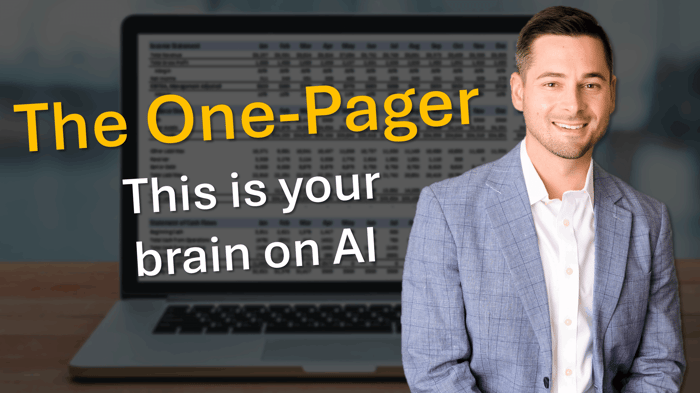 A title image for the One-Pager: this is your brain on AI.