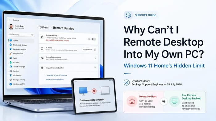 Why Can't I Remote Desktop Into My Windows 11 PC? | Ecokeys