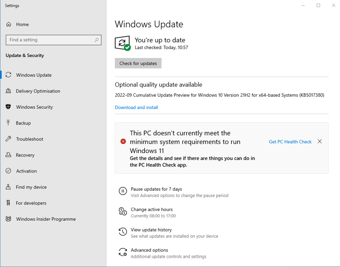 How to update Windows 10 using Windows update