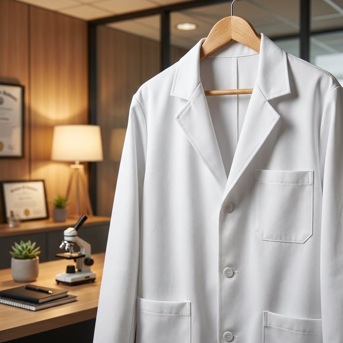 Where Can I Source Industrial and Medical Styles Full-Length Lab Coats for a Biotech Lab?