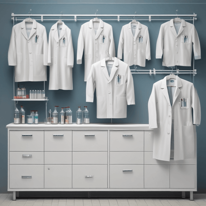 Who Sells Multiple Pocket Layouts Full-Length Lab Coats in Bulk For a Chemistry Classroom?