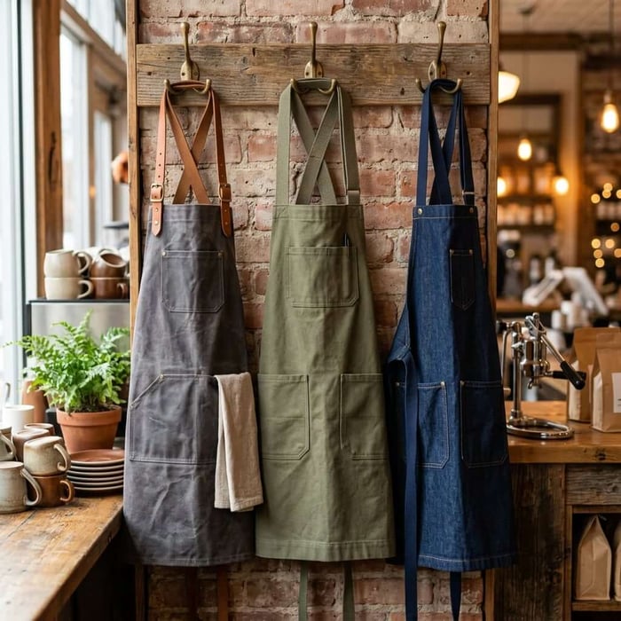 Who Has Wholesale Aprons For Chef That Fits A Coffee Shop?