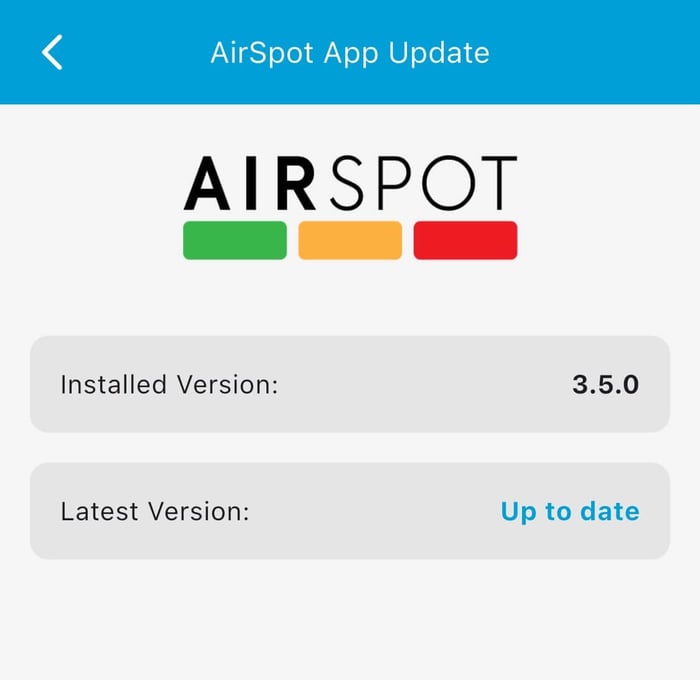 AirSpot App and Device Firmware Update