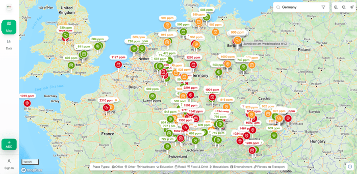 Data from IndoorCO2Map Now Integrated into the AirSpot Map