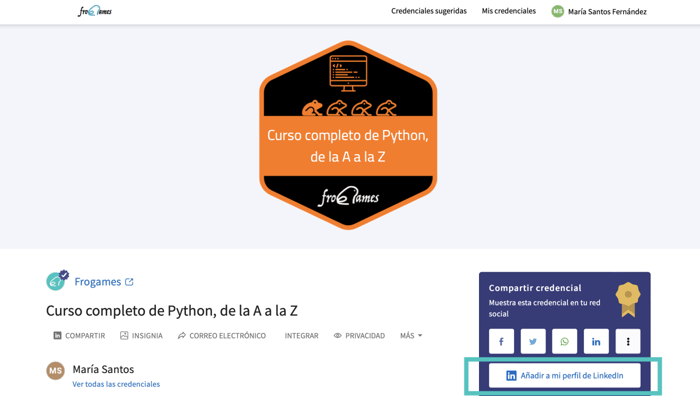 Cómo añadir tu certificado a Linkedin