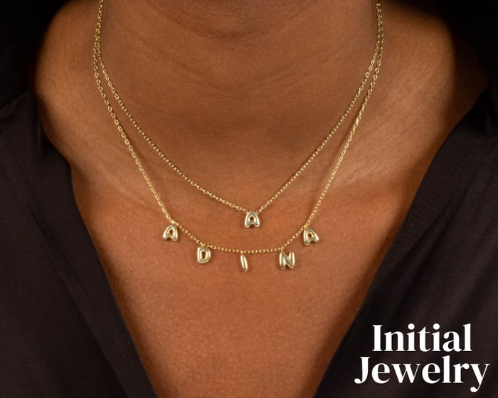Gold Necklaces With Initials