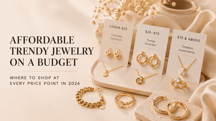 Affordable trendy gold jewelry under budget and for different price points