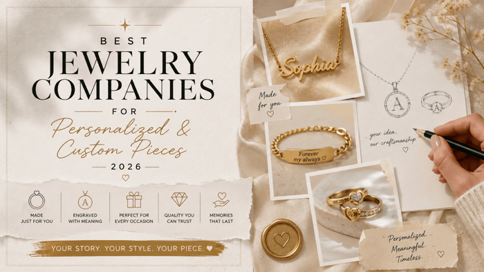 best jewelry companies for personalised and custo0m pirces