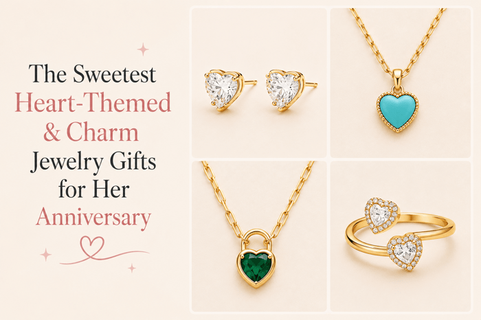 The Sweetest Heart-Themed & Charm Jewelry Gifts for Her Anniversary