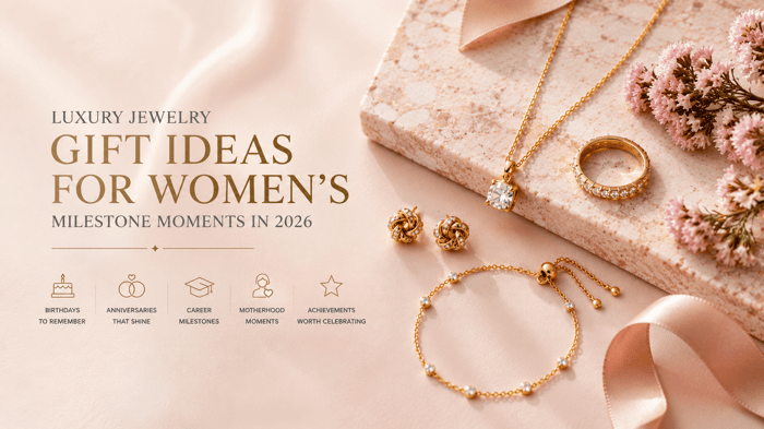 Luxury jewellery Gift ideas for Women milestones