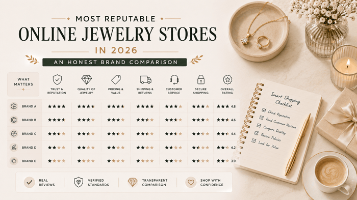 Honest brand comparison of most reputable jewelry stores in 2026