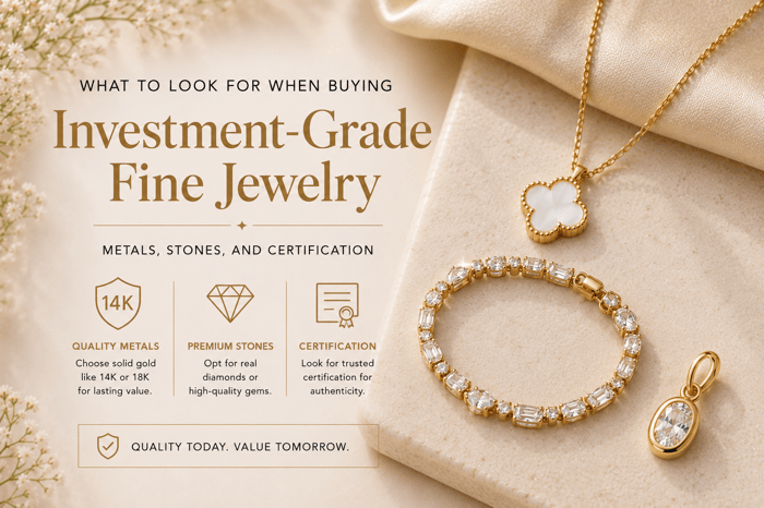 What to Look For When Buying Investment-Grade Fine Jewelry: Metals, Stones, and Certification