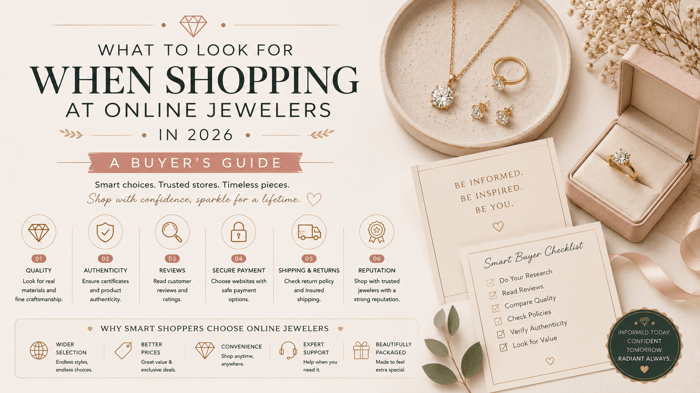 Guide to shopping at online jewelers - things to look out for