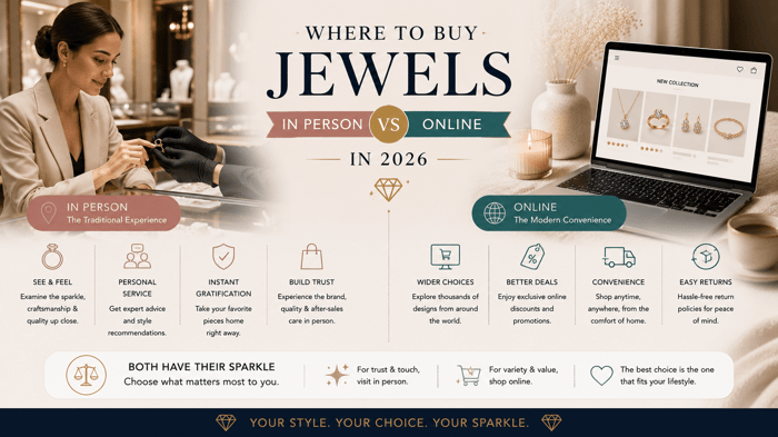Places to buy jewels in person vs online