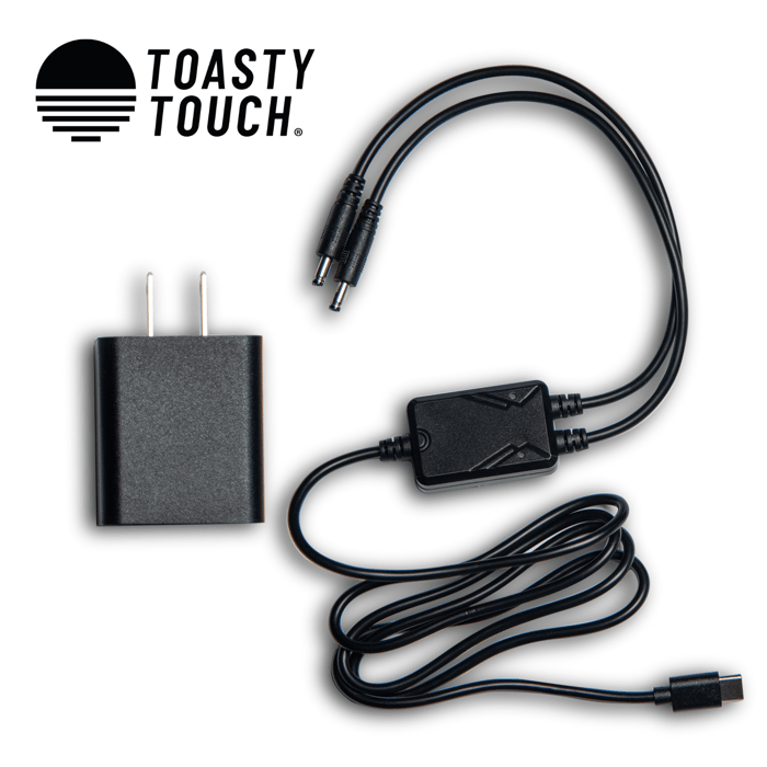 how to charge heated gloves with USB C charger